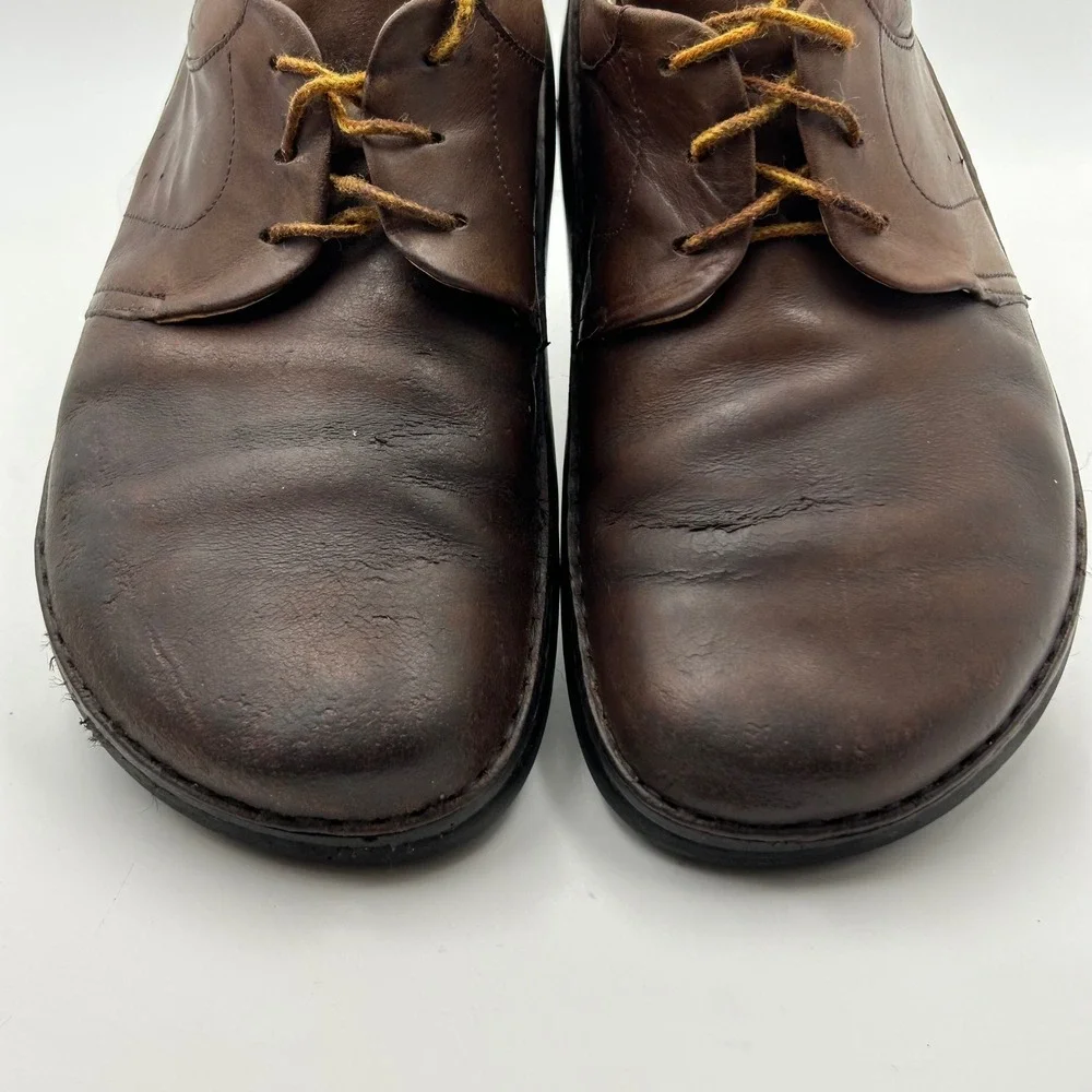 Footprints Birkenstock Lace Up Shoes Mens 43 Brown‎ Leather Comfort Gorpcore